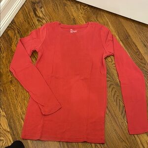 Women's Red Long Sleeve Top